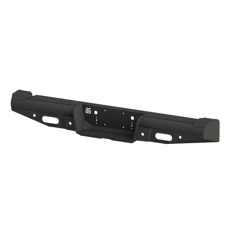 Bodyguard - Bodyguard BFF00GYLWG Traditional Rear Bumper with Sensor Holes and Light Holes No shackle mounts Gloss Black Ford Excursion 2000-2005