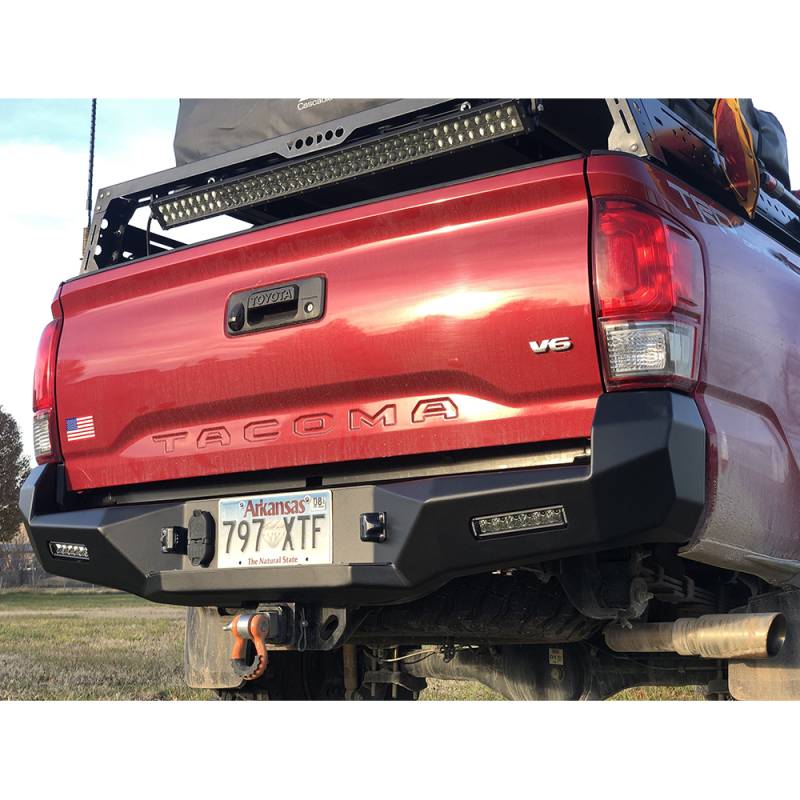 Backwoods - Backwoods BWTY3T-203ZZAAB Hi-Lite Overland Rear Bumper for Toyota Tacoma 2016-2020