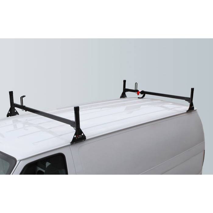 Vantech - Vantech H1082B 2 Bar Rack Black Steel Ford Econoline 1992-2012