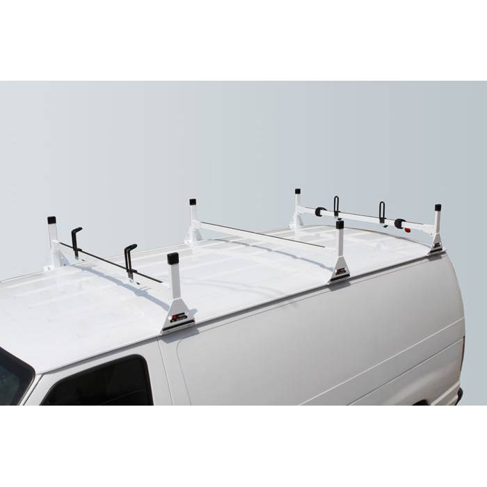 Vantech - Vantech H3053W 3 Bar Rack White Aluminum GMC Savana 1996-2012