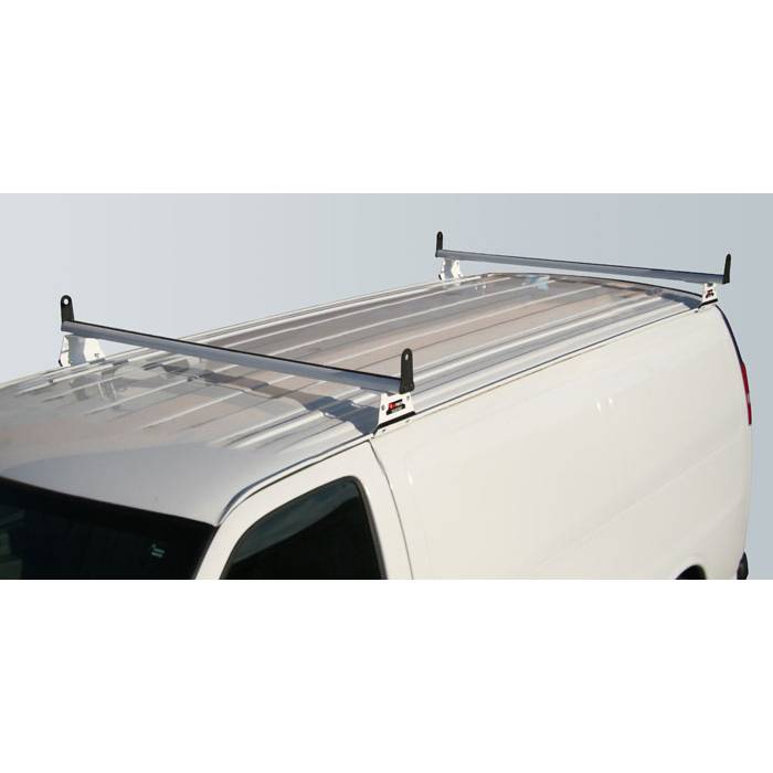 Vantech - Vantech H3026B 2 Bar with A03 Side supports Aluminum Black Chevrolet Express 1996-2012