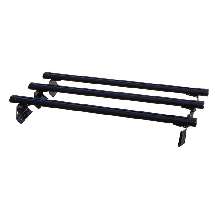 Vantech - Vantech H3225B 3 Bar Aluminum System with Rubber Bar Ends Black Aluminum GMC Savana 1996-2012