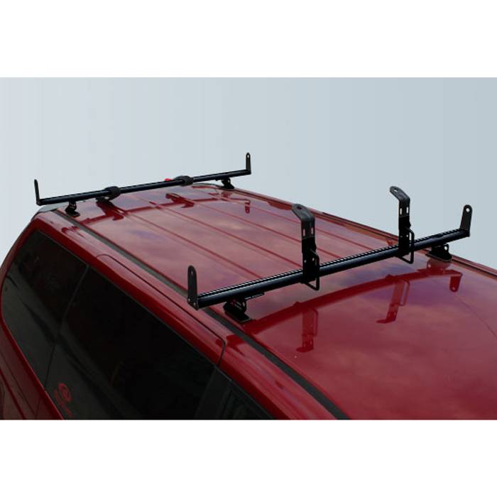 Vantech - Vantech J2020B Black Rack System with 72" Cross Bars Black Aluminum Drilling Required