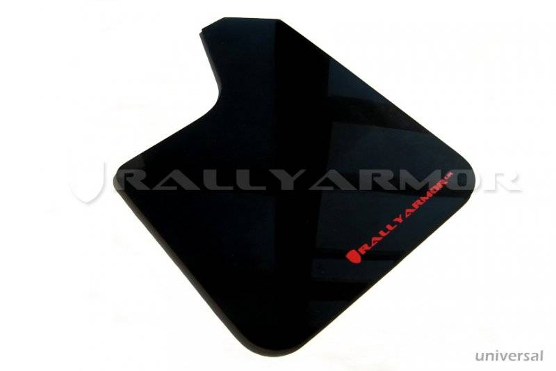 Rally Armor - Rally Armor MF12-UR-BLK/RD UR Series Black Mud Flap with Red Rally Armor Logo Universal Fit