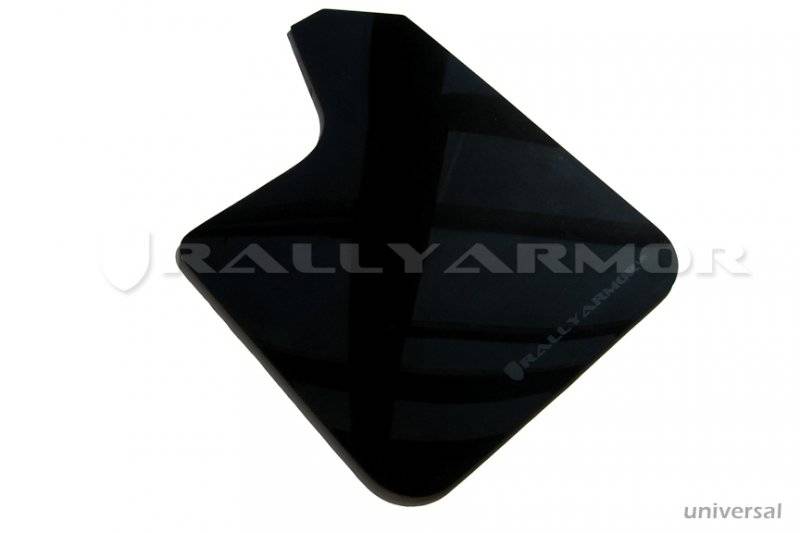Rally Armor - Rally Armor MF12-UR-BLK/GRY UR Series Black Mud Flap with Grey Rally Armor Logo Universal Fit