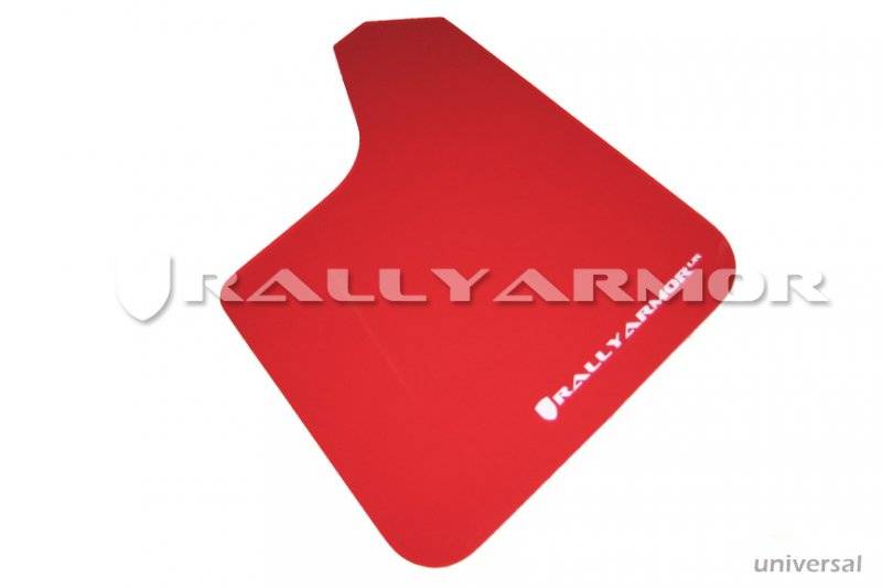 Rally Armor - Rally Armor MF12-UR-RD/WH UR Series Red Mud Flap with White Rally Armor Logo Universal Fit