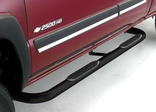 ICI - ICI BLAK52FDX 3" Round Nerf Bar Black Ford Super Duty Std Cab 1999-2016 - Pair