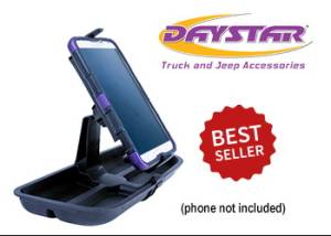 Daystar KJ71057BK 11-17 Upper Dash Panel with Large I Phone and I Phone Plus Mini Pad Mount Black