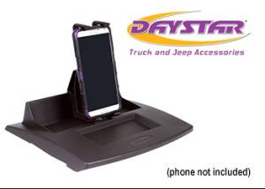 Daystar KJ71059BK 07-10 Upper Dash Panel with Large I Phone and I Phone Plus Mini Pad Mount Black