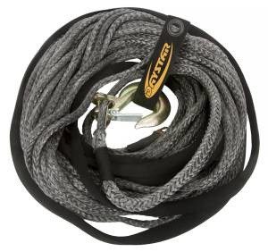 Daystar KU10401BK 50 Foot Synthetic Winch Line with Loop End 1/4 x 50 Foot Plasma Synthetic Fiber Black