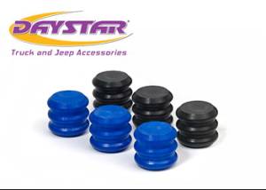 Daystar KU71093 Stinger Bump Stop Rebuild Kit with 3 Black EVS Inserts and 3 Blue EVS Inserts