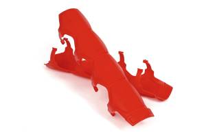 Daystar KU71112RE Universal Shock and Steering Stabilizer Armor Pair Red with Mounting Rings