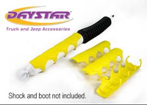 Daystar KU71127YL Universal Shock and Steering Stabilizer Armor Yellow with Mounting Rings Set of 4
