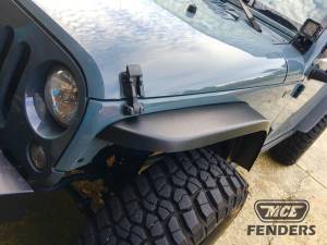 MCE Fenders FFJKG2-N Hi-Clearance Flat Flares Narrow Width 2 Front and 2 Rear Jeep Wrangler JK 2007-2018