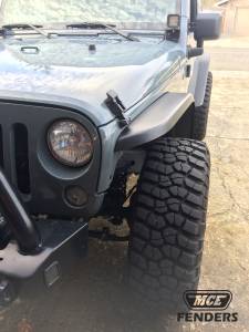 MCE Fenders - MCE Fenders FFJKG2-N-F Hi-Clearance Flat Flares Narrow Width 2 Front Jeep Wrangler JK 2007-2018 - Image 3