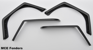 MCE Fenders - MCE Fenders FFTJG2-4.5 2 Front and 2 Rear 4.5" Wide Flat Fender Flares Jeep Wrangler TJ/LJ 1997-2006 - Image 3