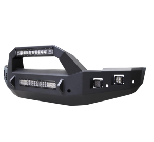 Backwoods BWDAR2-101YYLLB Brute Front Bumper with Bull Bar LED and without Sensor Holes for Dodge Ram 2500/3500 2010-2018