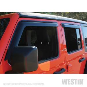 Westin - Westin 72-51404 Tape On Wind Deflector 4pc Jeep Wrangler JL Unlimited 4dr 2018-2020 - Image 3