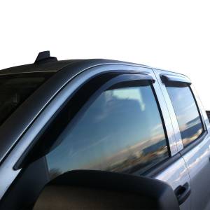 Westin - Westin 72-31482 Tape On Wind Deflector 4pc Chevrolet/GMC Chevy Silverado and GMC Sierra 1500 Double Cab 2014-2018 and Silverado LD Double Cab 2019 and Sierra 1500 Limited 2019 and 2500/3500 Double Cab 2015-2019 - Image 2