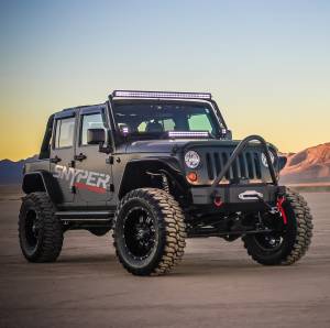 Westin - Westin 59-6515-12JKX5 Scope Stubby Front Bumper w/Stinger Jeep Wrangler JK 2007-2018 - Image 3