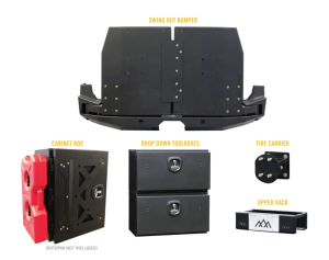 Backwoods - Backwoods BWMEMS-203ZZVVN  NOMAD Rear Bumper without Radar with Dual Swintouts and Flush Mount Holes Bare Steel Mercedes Sprinter 2014-2018 - Image 2