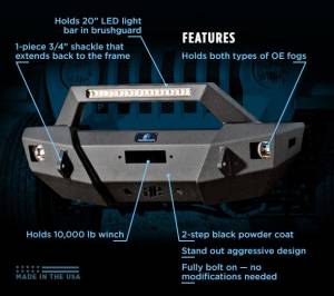 Hammerhead Bumpers - Hammerhead 600-56-0757 Stubby Pre-Runner Front Bumper Jeep Gladiator JT 2020-2021 - Image 4