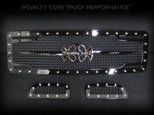 Royalty Core 13614 Ford Super Duty 1999-2004 RC2 Twin Mesh Main Grille 3 Piece with Chrome Logo