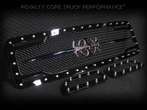 Royalty Core - Royalty Core 13620 Ford Super Duty 2005-2007 RC2 Twin Mesh Main Grille 3 Piece with Chrome Logo - Image 2