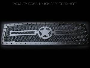 Royalty Core 13661 GMC Sierra 2500/3500 2007-2010 RC1 Main Grille Flat Black with War Star Emblem