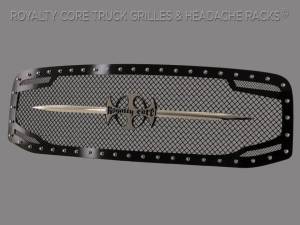 Royalty Core - Royalty Core 13683 Dodge Ram 1500 2006-2008 RC2 Main Grille Twin Mesh with Chrome Swords - Image 2