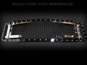 Royalty Core 13938 Ford Super Duty 2008-2010 RC3DX Black & Chrome Main Grille 3 Piece No Sword