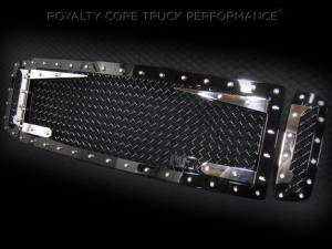 Royalty Core - Royalty Core 13938 Ford Super Duty 2008-2010 RC3DX Black & Chrome Main Grille 3 Piece No Sword - Image 2