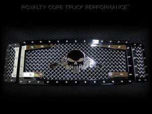 Royalty Core 13998 Ford Super Duty 1999-2004 RC3DX 3 Piece Grille Chrome & Black w/ 1911's Punisher