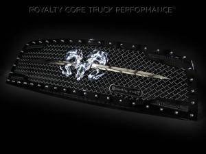 Royalty Core - Royalty Core 14156 Dodge Ram 2500/3500 2010-2012 RC2 Grille Twin Mesh w/ Speared Ram Sword Assembly - Image 2
