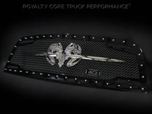 Royalty Core - Royalty Core 14181 Dodge Ram 2500/3500 2013-2018 RC2 Grille Twin Mesh w/ Speared Ram Sword Assembly - Image 3