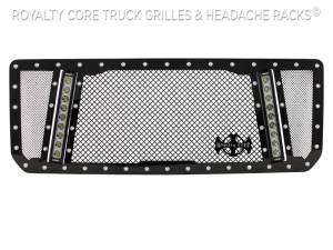 Royalty Core - Royalty Core 14504 GMC Sierra HD 2500/3500 2015-2019 RCX Explosive Dual LED Grille - Image 4