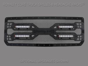 Royalty Core 15137 Royalty Core GMC Sierra 2500/3500 HD 2015-2019 RC5X Quadrant LED Grille 100% Stainless Steel Truck Grille