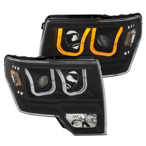 Anzo USA 111383 Projector Headlight Set w/U-Bar Switchback