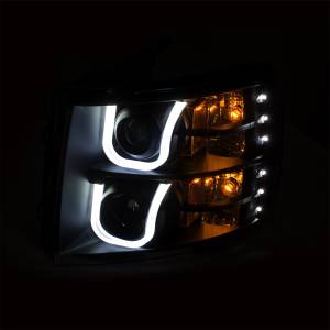 Anzo USA - Anzo USA 111384 Projector Headlight Set w/U-Bar Switchback - Image 4