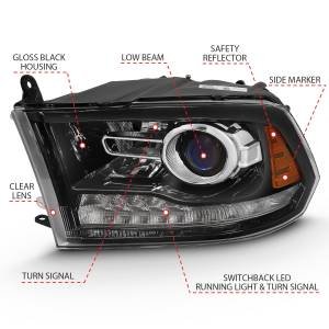 Anzo USA - Anzo USA 111439 Projector Headlight Set w/Halo - Image 3