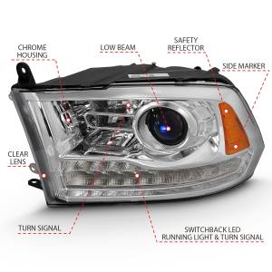 Anzo USA - Anzo USA 111440 Projector Headlight Set w/Halo - Image 3