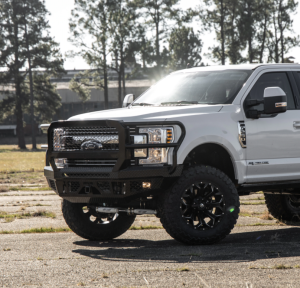 Bodyguard - Bodyguard JEF17BNB FT-Series Front Bumper with Receiver Adaptive Cruise Compatible Ford F250/F350 2017-2021 **Bare Steel** - Image 2