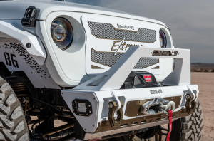 Bodyguard - Bodyguard 47077T Front bumper Stubby with Push Bar and End Cap Light Holes Textured Black Jeep JL 2018-2020 - Image 2