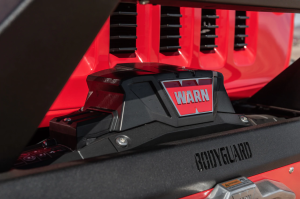 Bodyguard - Bodyguard 58134T Front bumper Stubby with Push Bar and End Cap Light Holes Textured Black Jeep JK 2007-2018 - Textured - Image 7