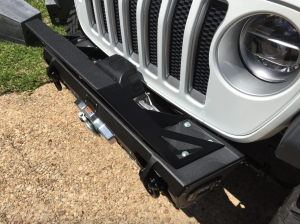 Bodyguard - Bodyguard 47077T Front bumper Stubby with Push Bar and End Cap Light Holes Textured Black Jeep JL 2018-2020 - Image 8
