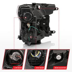 Anzo USA - Anzo USA 111467 Projector Headlight Set w/Halo - Image 5