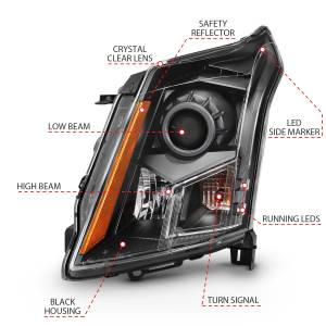 Anzo USA - Anzo USA 111477 Projector Headlight Set w/Halo - Image 4