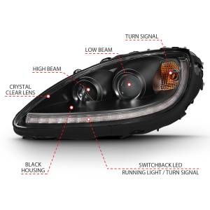 Anzo USA - Anzo USA 121553 Projector Headlight Set w/Halo - Image 4