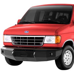 Iron Cross - Iron Cross 20-405-92 Base Winch Front Bumper for Ford Van E150/E250/E350/E450 1992-2007 - Gloss Black - Image 2