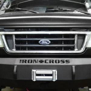Iron Cross - Iron Cross 20-405-92 Base Winch Front Bumper for Ford Van E150/E250/E350/E450 1992-2007 - Gloss Black - Image 3